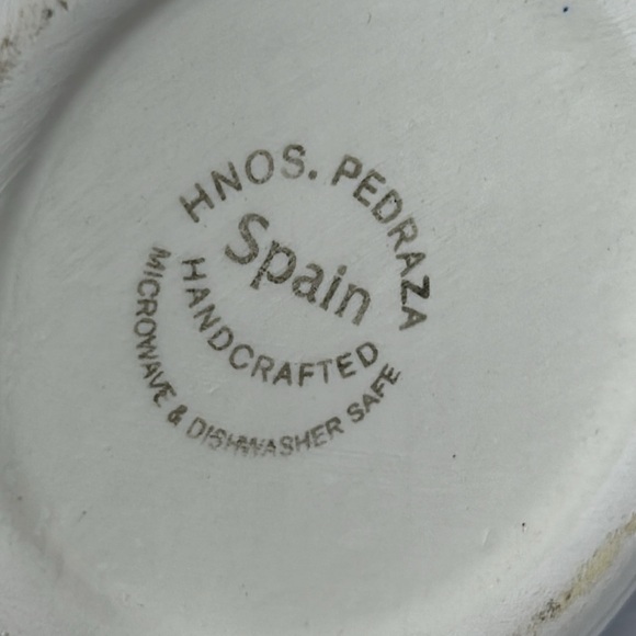 Hand Painted Pitcher Decor HNOS Pedraza Spain Pottery pitcher vase - Picture 8 of 13